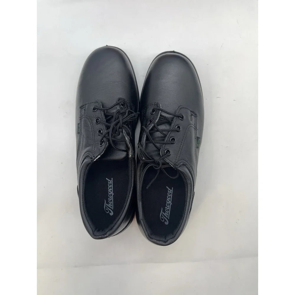 THOROGOOD Oxford Work Shoes Men's Black Patent Leather Size 7 XW 804-6905